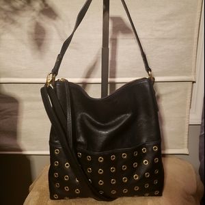 Fossil Amelia CB hobo in studded black